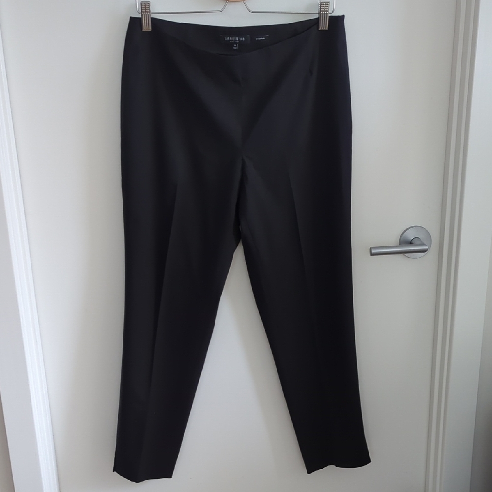Lafayette 148 Stanton Wool Black Ankle Pants